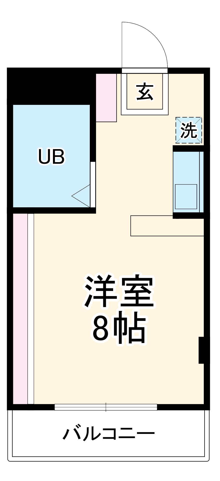 アイパレス大船(1K/2階)の間取り写真