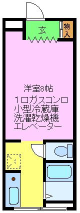 ブルーム和泉(1K/3階)の間取り写真