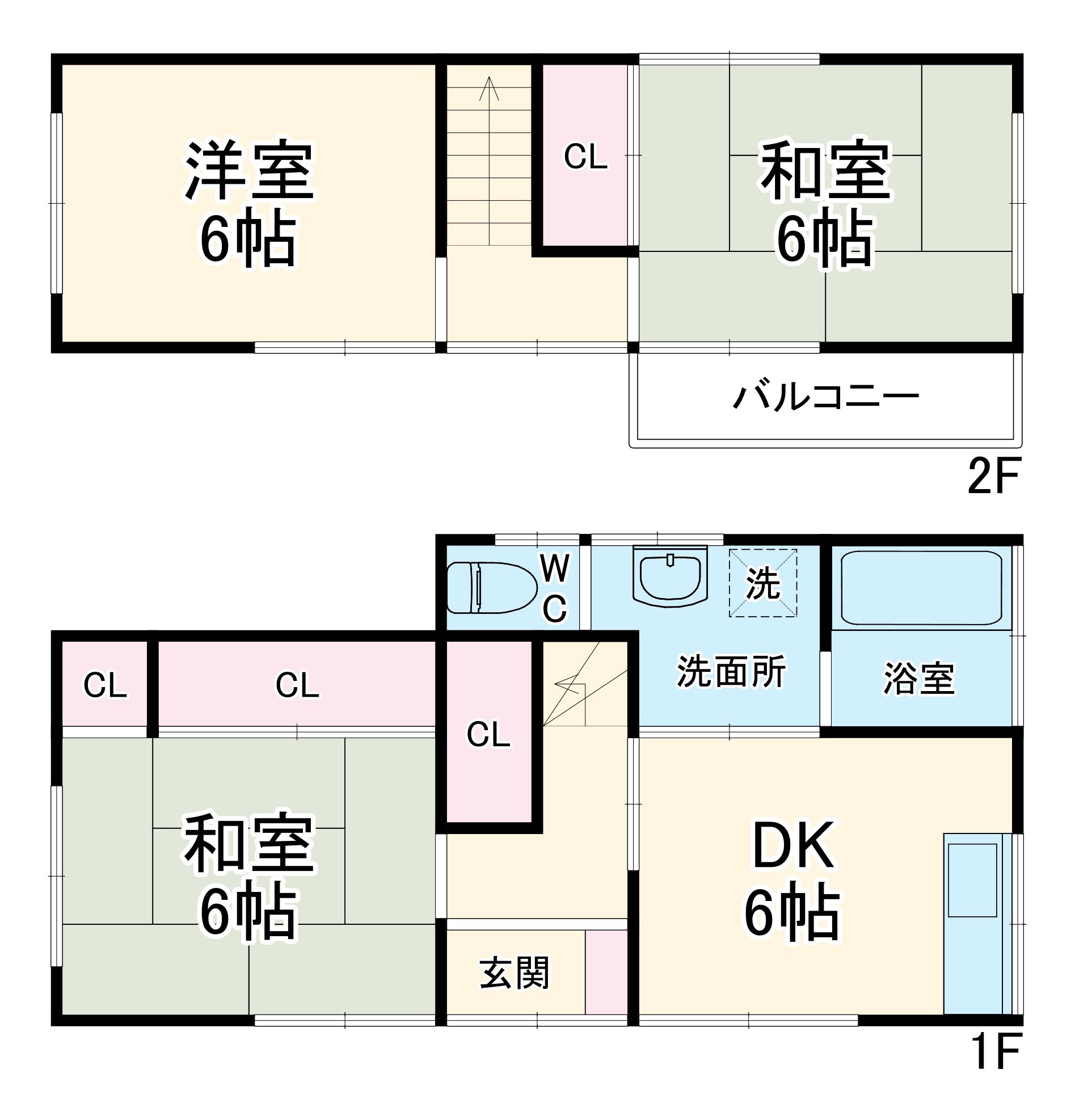 横浜市ブルーライン 上永谷駅 徒歩16分 2階建 築51年(3DK)の間取り写真