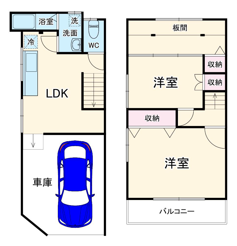 阪急電鉄宝塚線 庄内駅(大阪) 徒歩14分 2階建 築62年