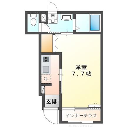 所沢市小手指町アパート工事(1K/1階)の間取り写真