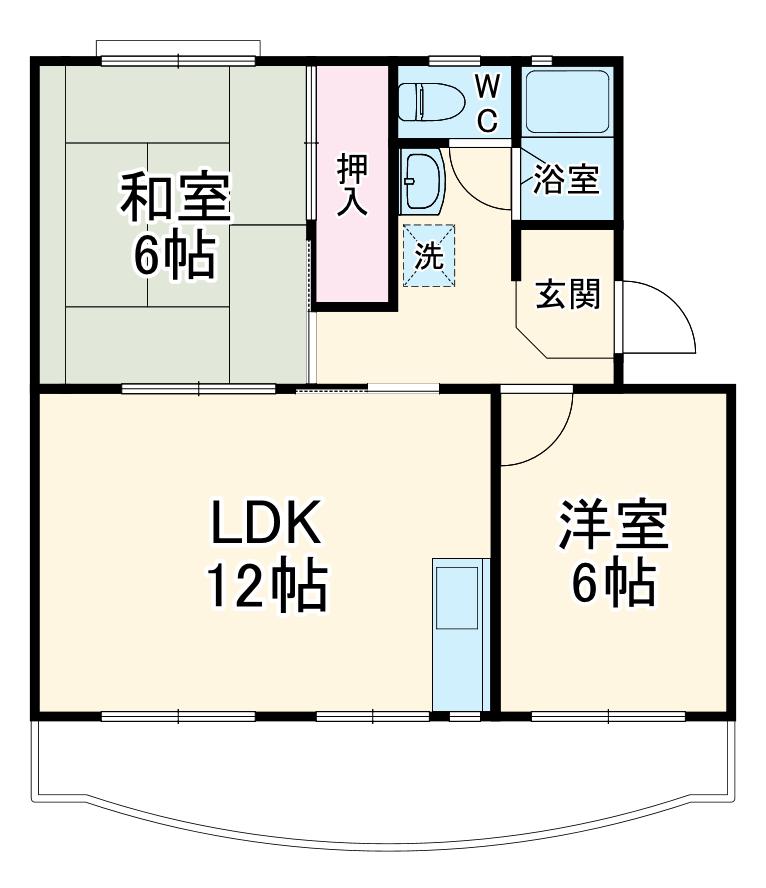 ハイツハイランド(2LDK/3階)の間取り写真