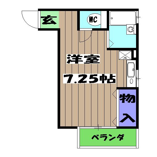 メゾンM(ワンルーム/2階)の間取り写真