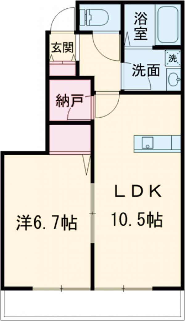 プランドール八王子(1SLDK/1階)の間取り写真