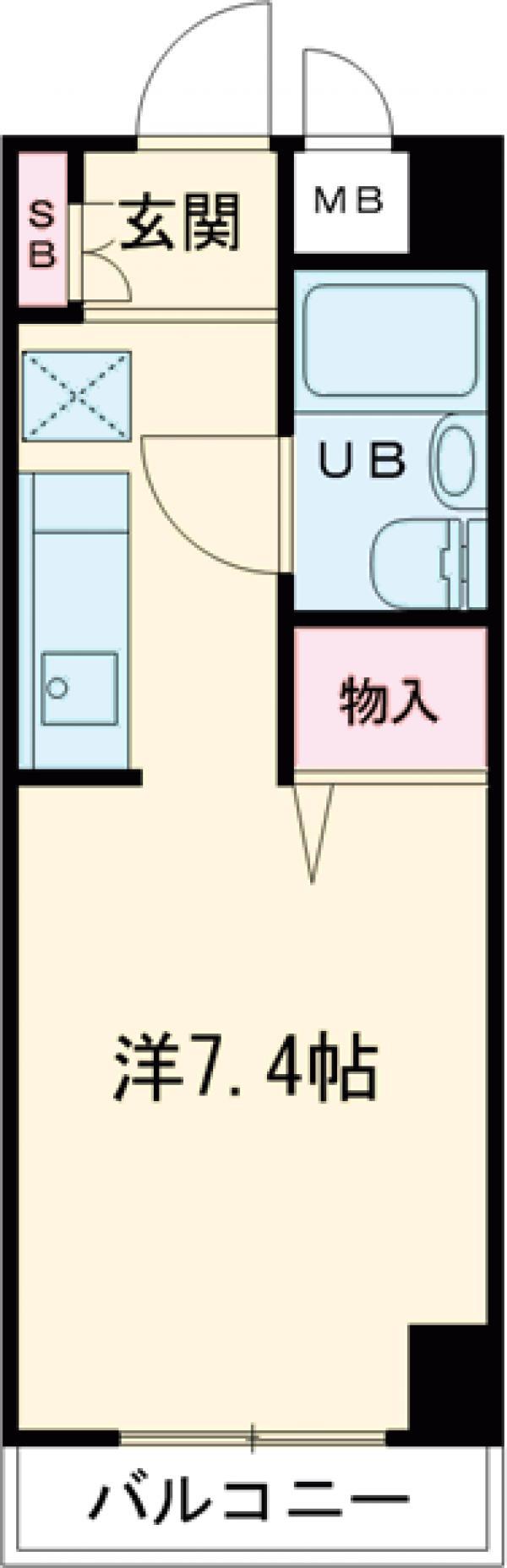 モナークマンション堀切菖蒲園(ワンルーム/1階)の間取り写真