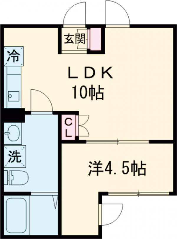 ALATO HIGASHI-MATSUBARA(1LDK/1階)の間取り写真
