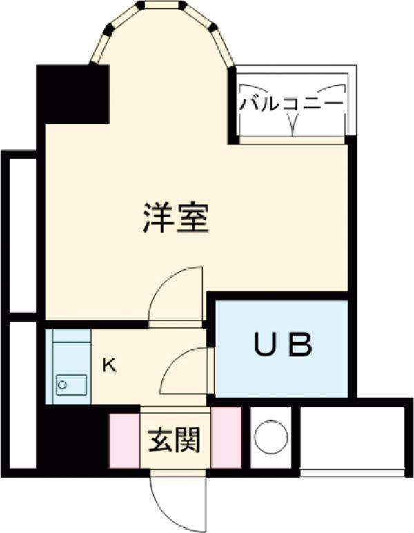 宇都宮ダイカンプラザスポーツメント(ワンルーム/4階)の間取り写真