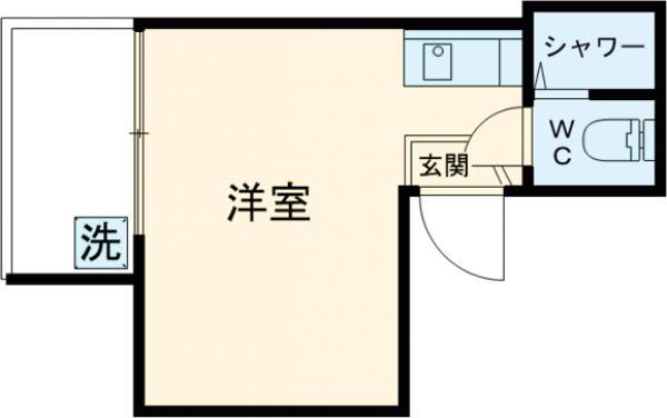 河屋ビル(ワンルーム/4階)の間取り写真