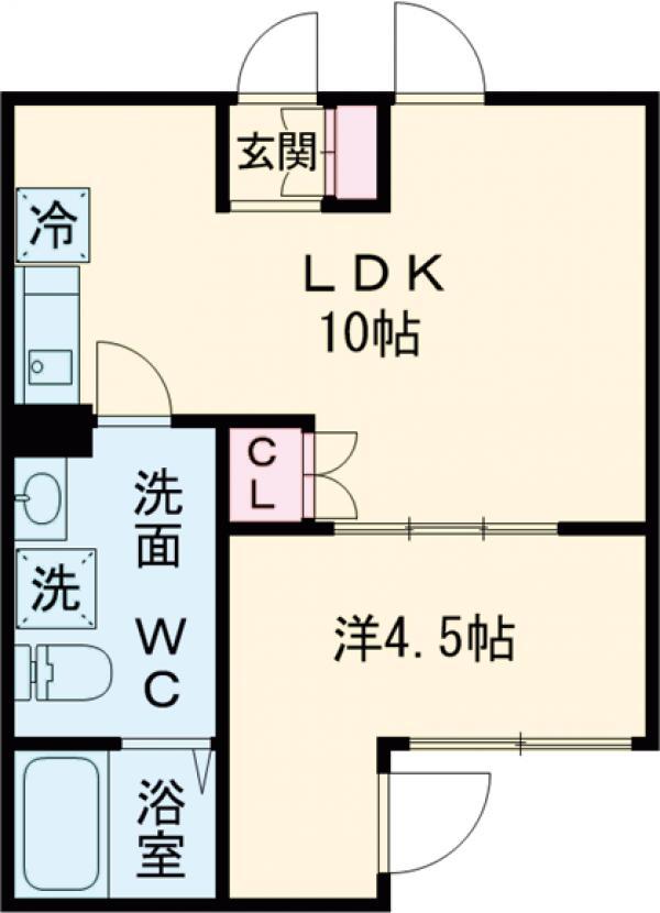 ALATO HIGASHI-MATSUBARA(1LDK/2階)の間取り写真