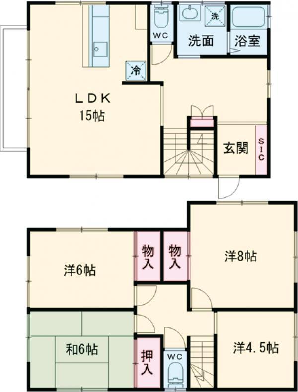 関東鉄道常総線 寺原駅 徒歩7分 2階建 築51年