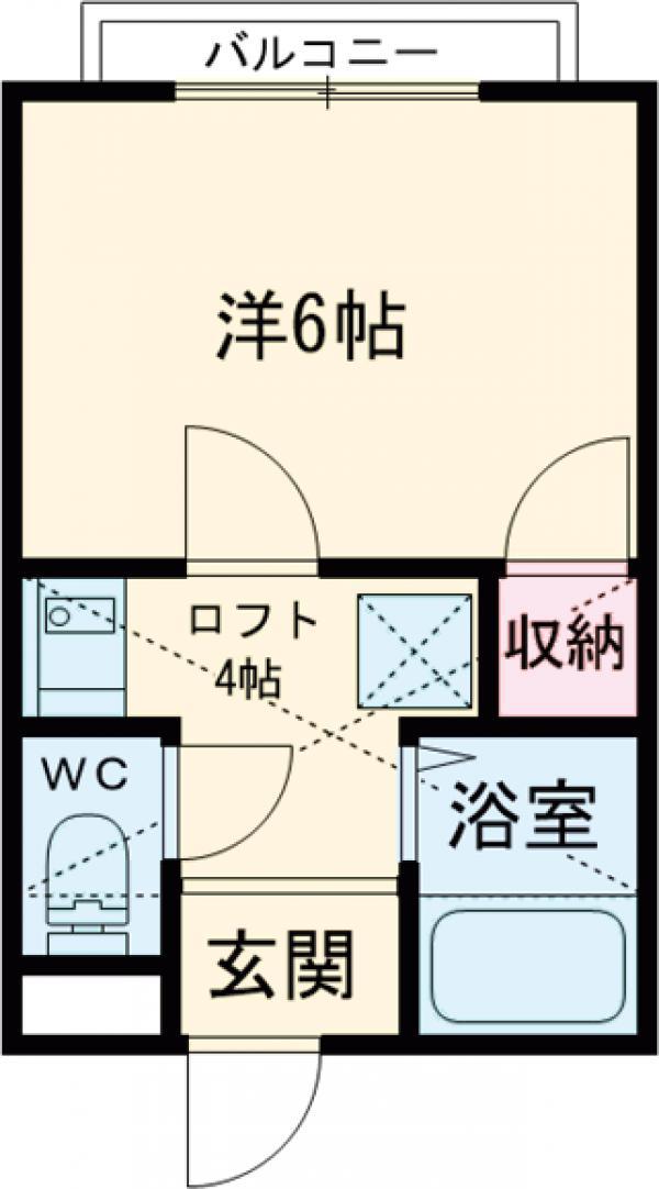 グリーンハイツウエノⅡ(1K/2階)の間取り写真