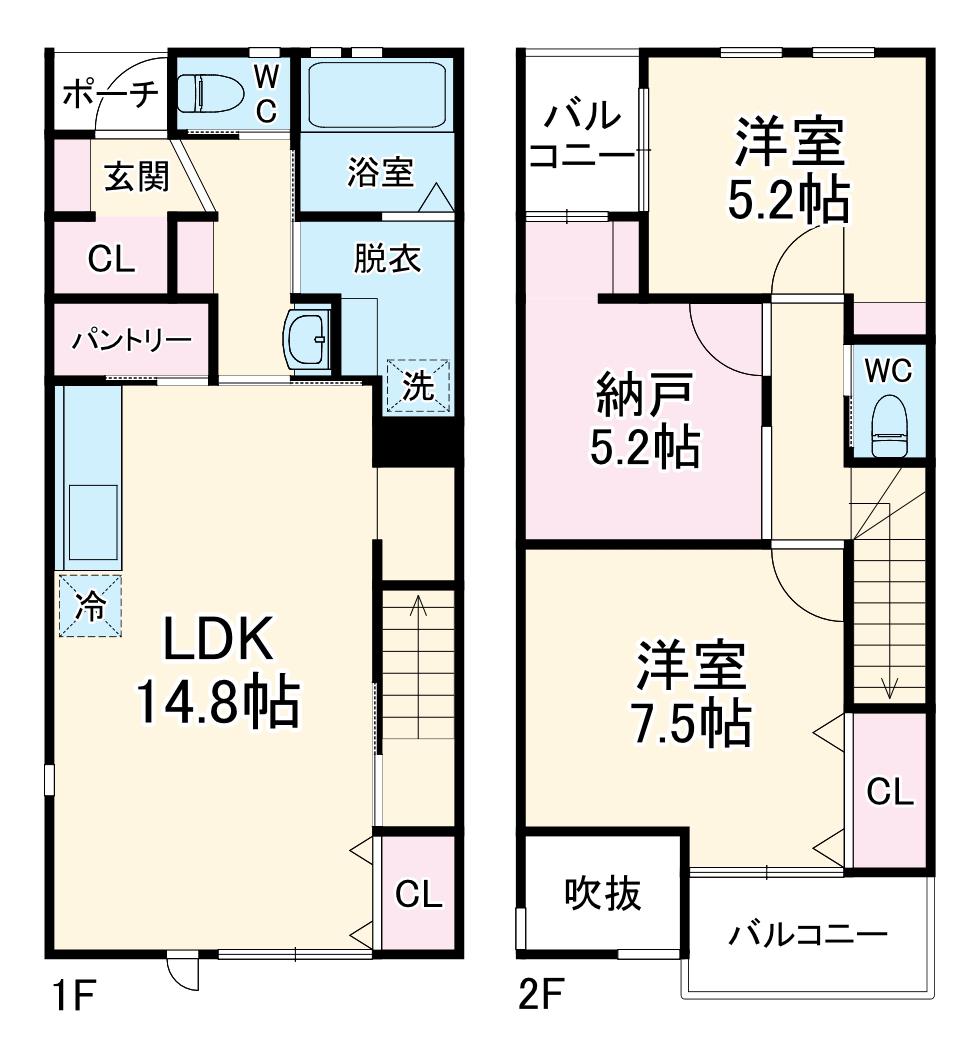 GENESISⅢ(3LDK/1階)の間取り写真
