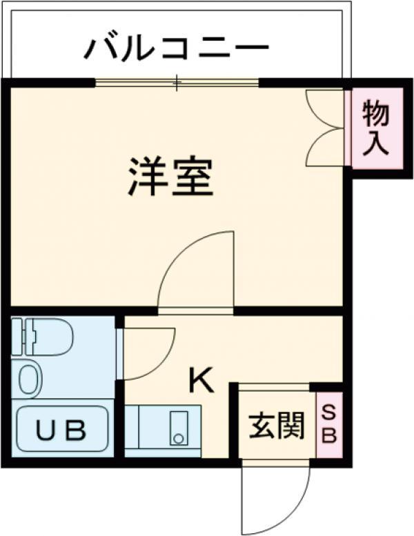 ラフォーレ西大路(1K/2階)の間取り写真