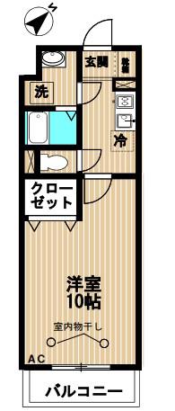 サンコーレジデンス(1K/3階)の間取り写真