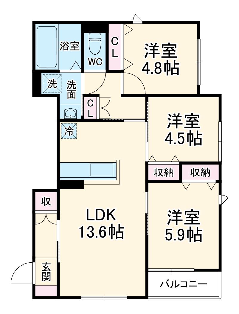 NOVELA(3LDK/3階)の間取り写真
