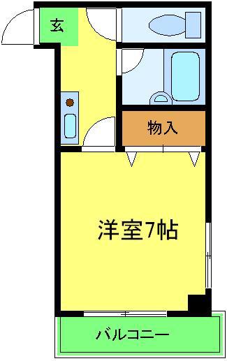 コンフォート春木(1K/4階)の間取り写真