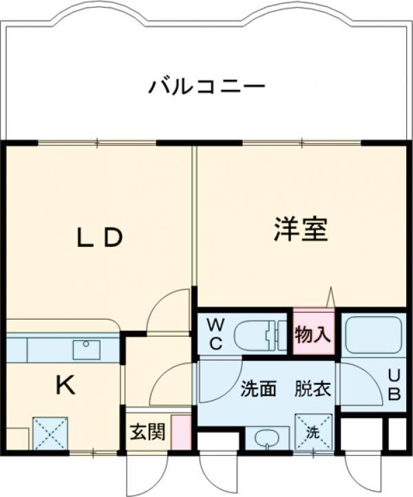 グランドパレスNS-3(1DK/5階)の間取り写真