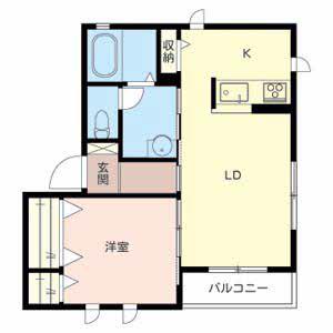 IKメゾン(1LDK/2階)の間取り写真