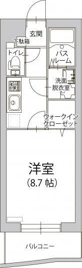 クーチャ万願寺(1K/2階)の間取り写真