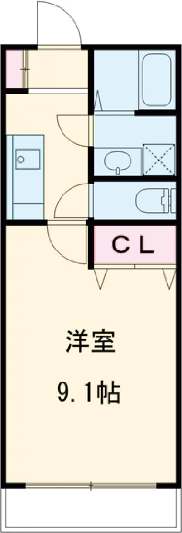 メゾン ソワイユ(1K/3階)の間取り写真