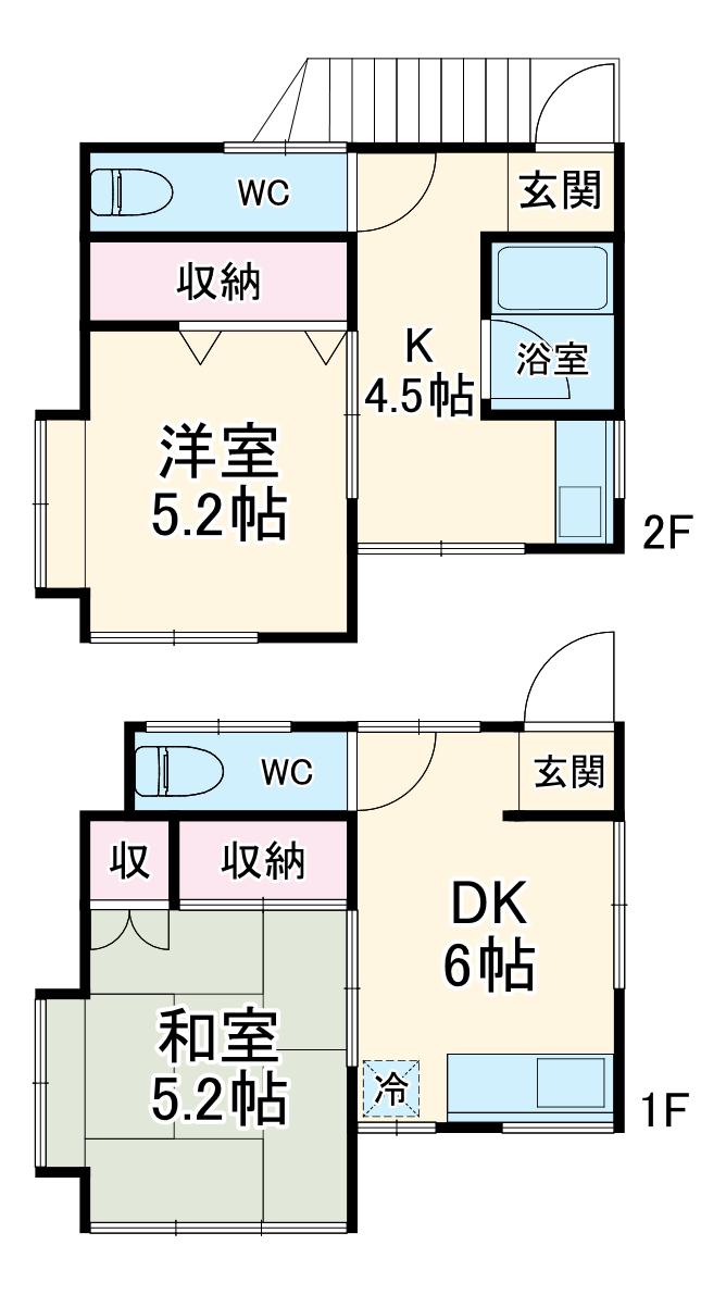 京浜急行電鉄本線 南太田駅 徒歩11分 2階建 築59年(3DK)の間取り写真