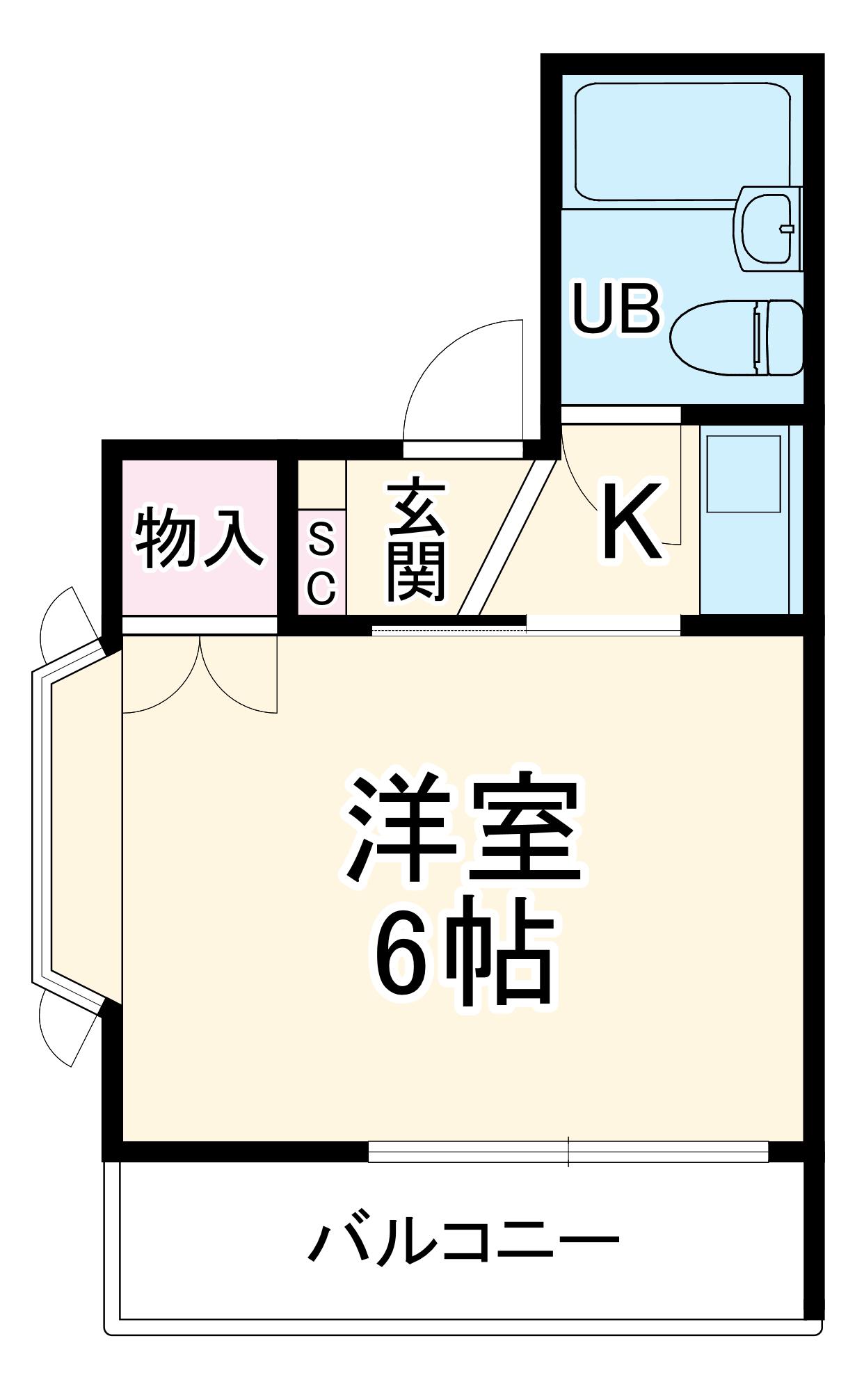 アーバンコート川崎中原(ワンルーム/3階)の間取り写真