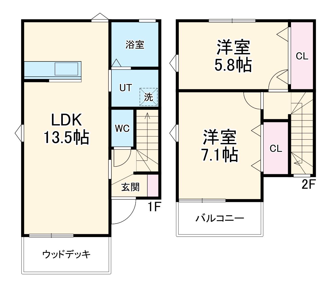 エスプリ(2LDK)の間取り写真