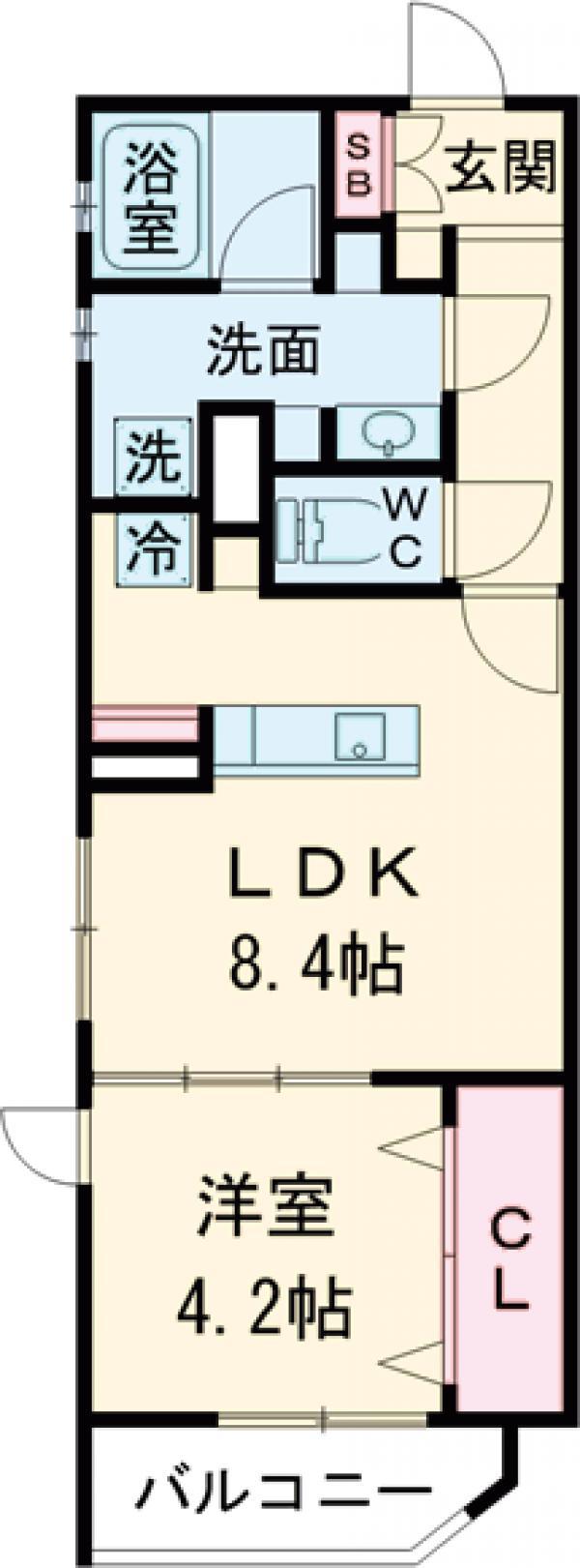 GRANDUO田園調布Ⅳ(1LDK/3階)の間取り写真