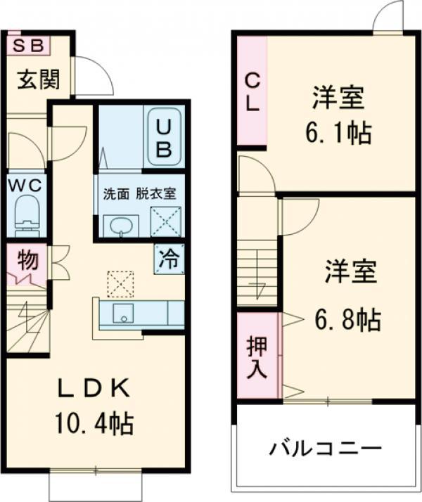 Doux　maison 数須(2LDK)の間取り写真