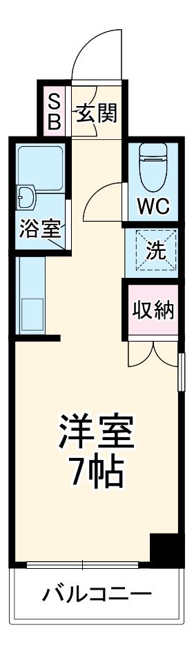 MST習志野(ワンルーム/3階)の間取り写真