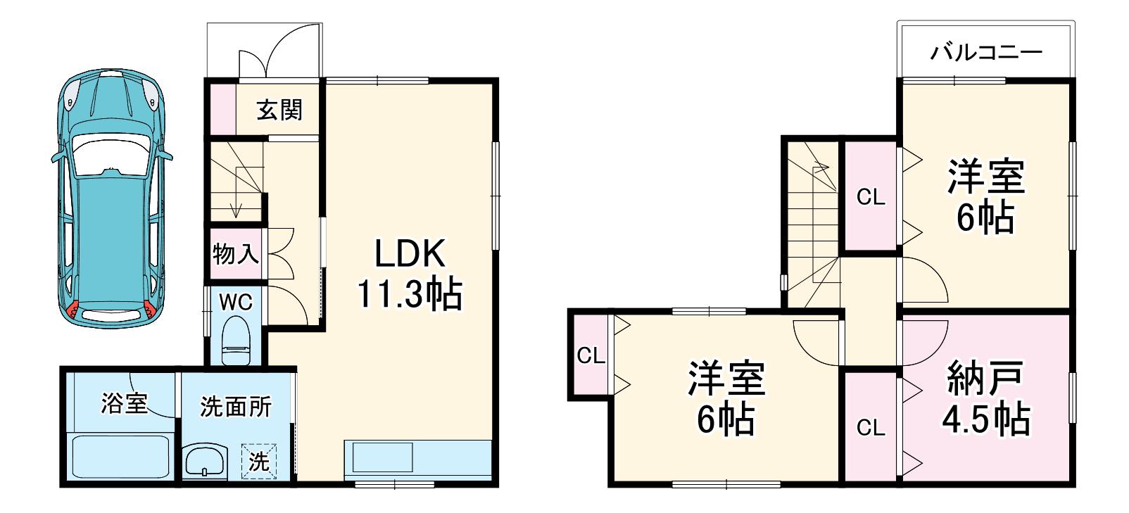 武蔵野線 市川大野駅 徒歩29分 2階建 築12年