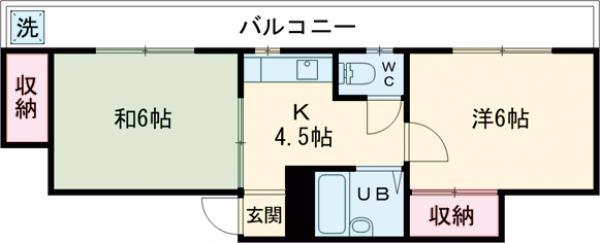松嶋ビル(2K/5階)の間取り写真