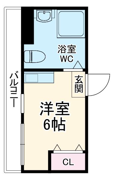コンフォートマンション南林間(ワンルーム/2階)の間取り写真