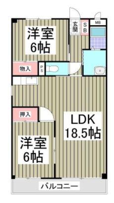 エルヴェ武里(2LDK/1階)