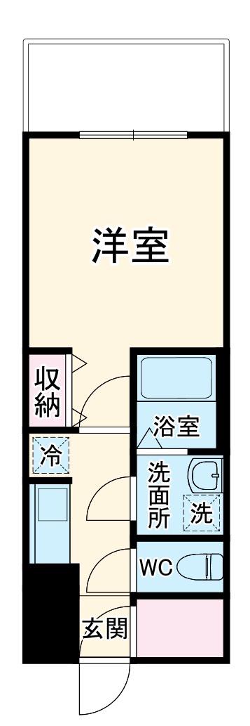 S-RESIDENCE志賀本通DEARLY(1K/4階)の間取り写真