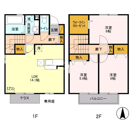 フランシール　Ｂ(3LDK)