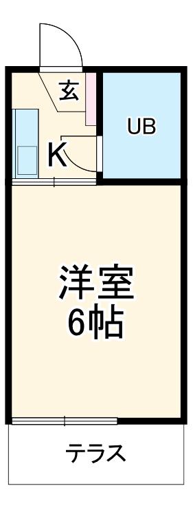 シャルム ド 根岸Ⅱ(1K/1階)の間取り写真