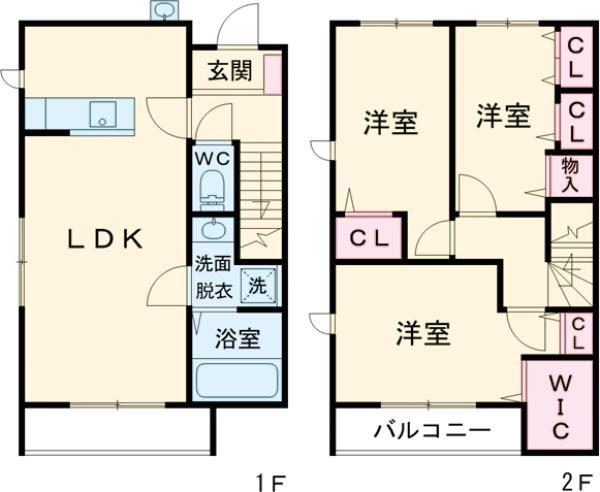 LIBERTAⅡ(3LDK/1階)の間取り写真