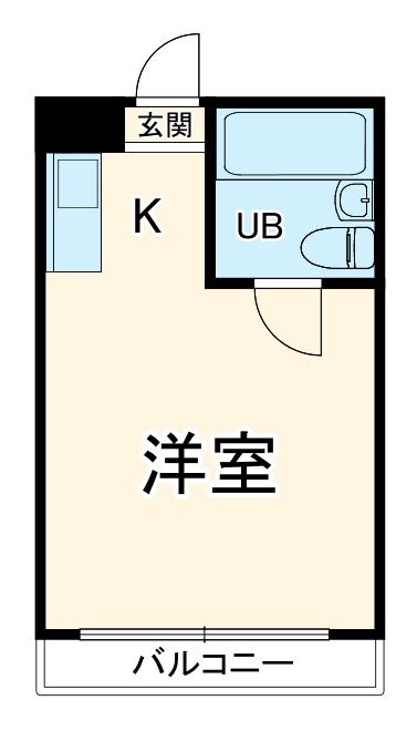 西横浜クリスコーポ(1K/4階)の間取り写真