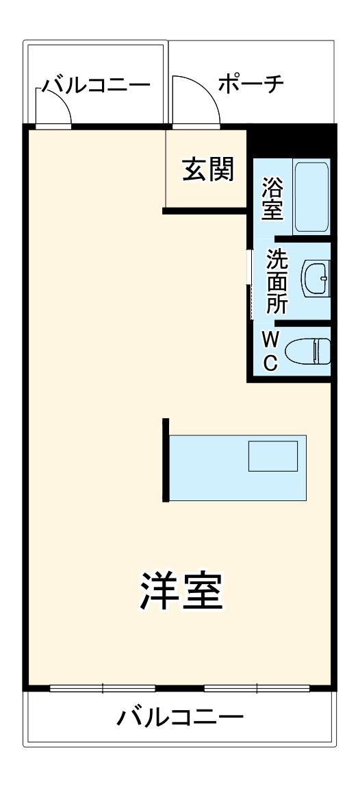 ビックヴァン相模原Ⅲ(ワンルーム/8階)の間取り写真