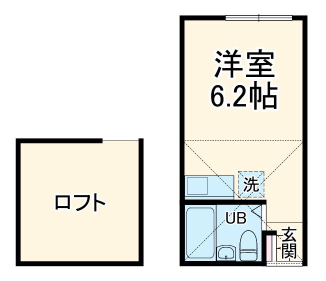さくら小島新田(ワンルーム/1階)の間取り写真
