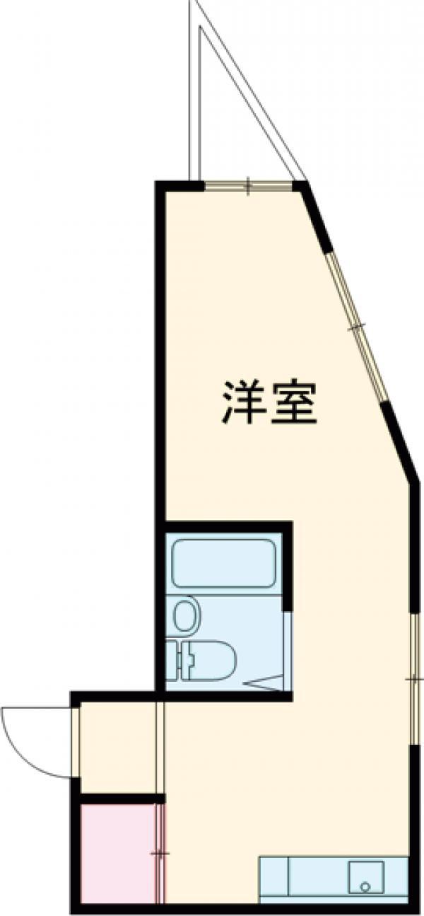 T・Oビル(ワンルーム/4階)の間取り写真
