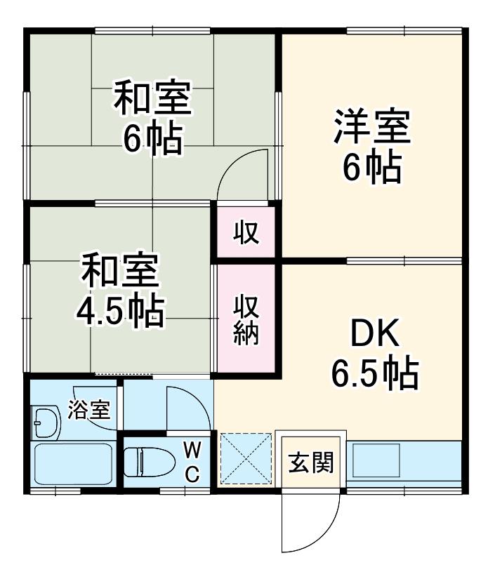 レジデンス佐原(3DK/1階)の間取り写真