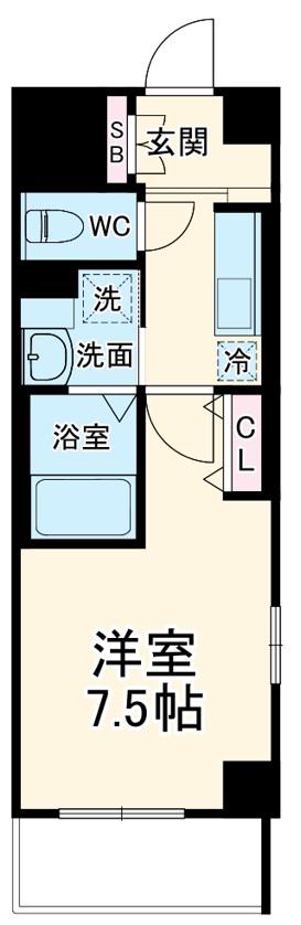 ヴェールシャルマン戸塚2(1K/5階)の間取り写真