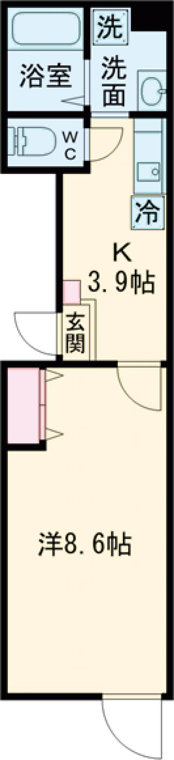 エクセラン平井(1K/2階)の間取り写真