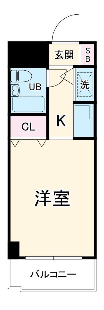 日興パレス伊勢佐木町北パート3(ワンルーム/1階)の間取り写真