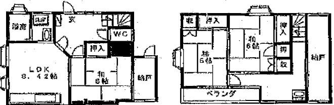 京浜東北・根岸線 鶴見駅 徒歩12分 2階建 築39年(3DK)の間取り写真