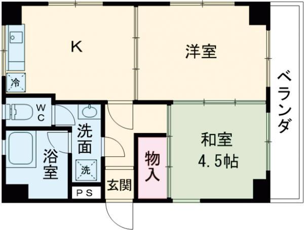 田中ハイツ(2DK/2階)の間取り写真