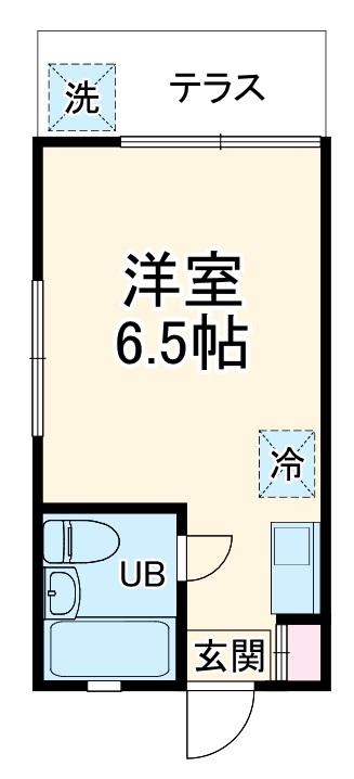 ハイムレンガ坂B(ワンルーム/2階)の間取り写真