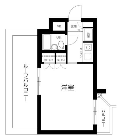 フリーダム町屋(1K/4階)の間取り写真